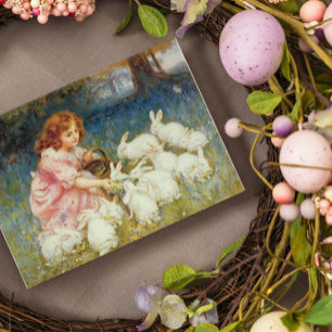 Cartes Pour Fêtes Annuelles Pâques Animaux Mignons Vintage