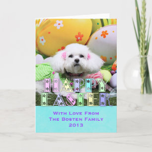 Cartes Pour Fêtes Annuelles Pâques - Bichon Frise - Mia