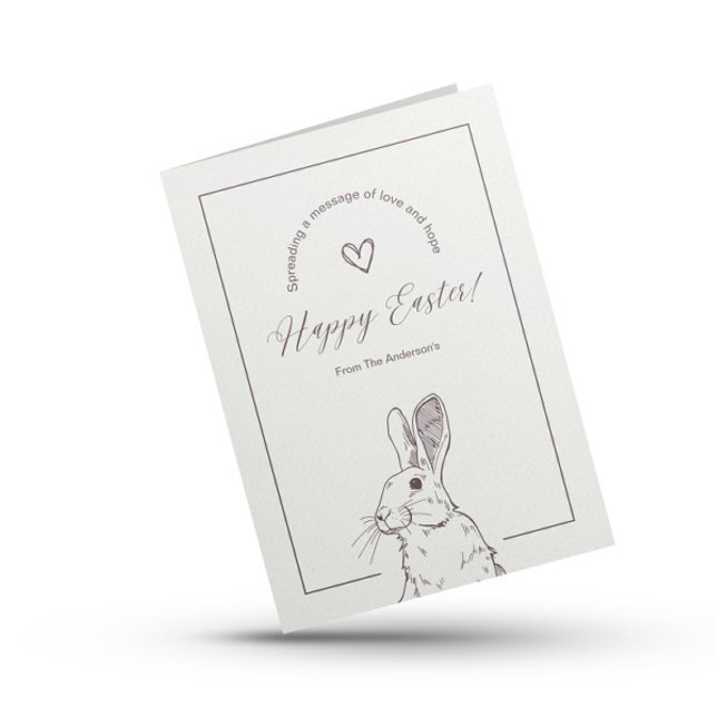 Cartes Pour Fêtes Annuelles Pâques Brown et minimalistes (Créateur téléchargé)