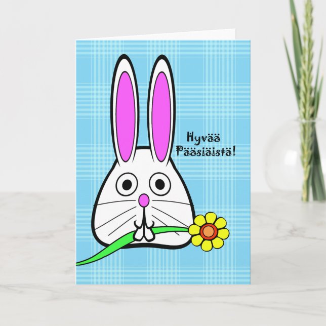 Cartes Pour Fêtes Annuelles Pâques dans finlandais, Hyvää Pääsiäistä, lapin (Devant)