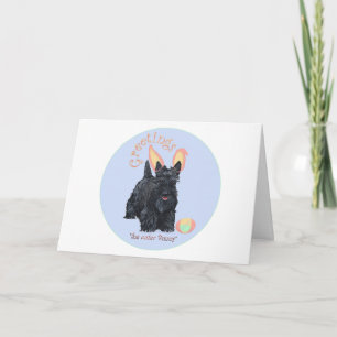 Cartes Pour Fêtes Annuelles Pâques du Terrier Écossais