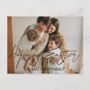 Cartes Pour Fêtes Annuelles Pâques élégante, famille père Calligraphie photo