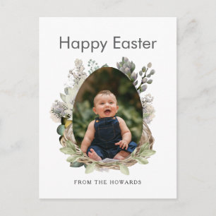 Cartes Pour Fêtes Annuelles Pâques Floral Élégant Moderne Joyeuses Pâques Ph