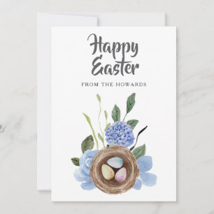 Cartes Pour Fêtes Annuelles Pâques Floral Élégant Moderne Photo Joyeuses Pâq