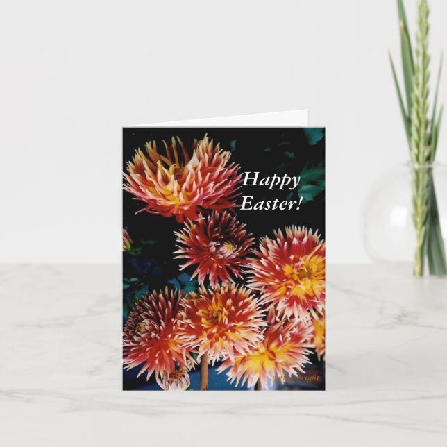 Cartes Pour Fêtes Annuelles Pâques géantes Dahlias (Devant)