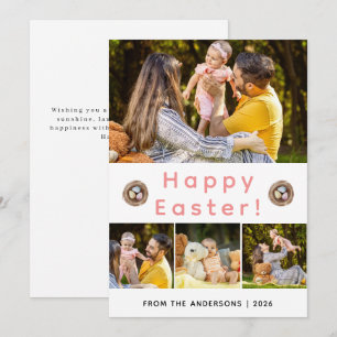 Cartes Pour Fêtes Annuelles Pâques heureux minimaliste moderne élégant 4 Photo