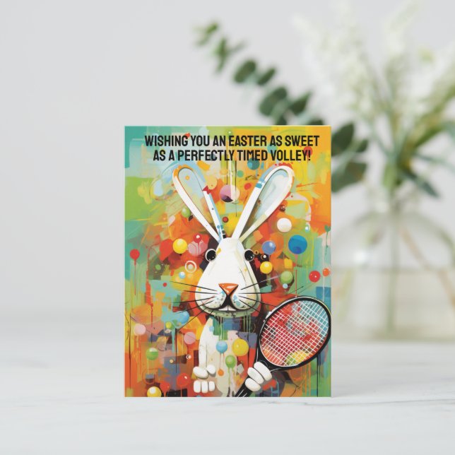 Cartes Pour Fêtes Annuelles Pâques joyeuses contemporaines (Debout devant)