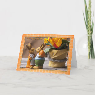 Cartes Pour Fêtes Annuelles Pâques - Joyeux Bunny-Couple de Pâques
