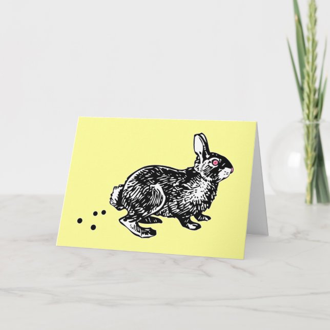 Cartes Pour Fêtes Annuelles Pâques Lapin Pot (Devant)