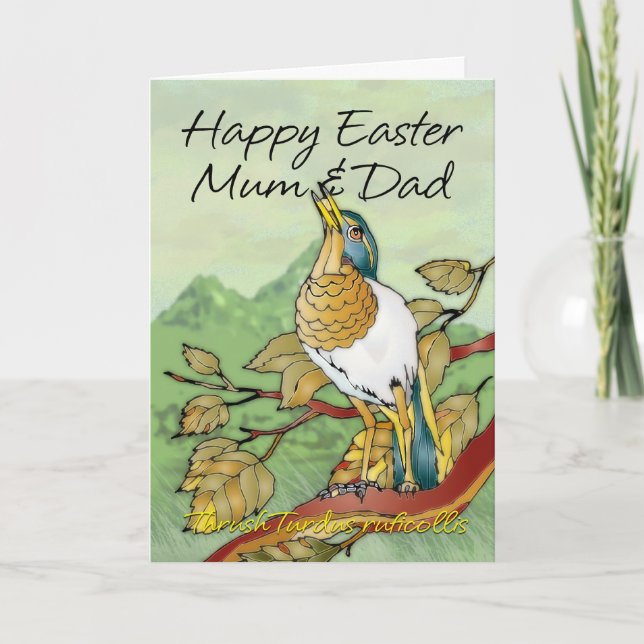 Cartes Pour Fêtes Annuelles Pâques - maman et papa (Devant)