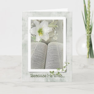 Cartes Pour Fêtes Annuelles Pâques mensonges avec la Bible