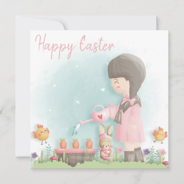 Cartes Pour Fêtes Annuelles Pâques mignonnes (Devant)