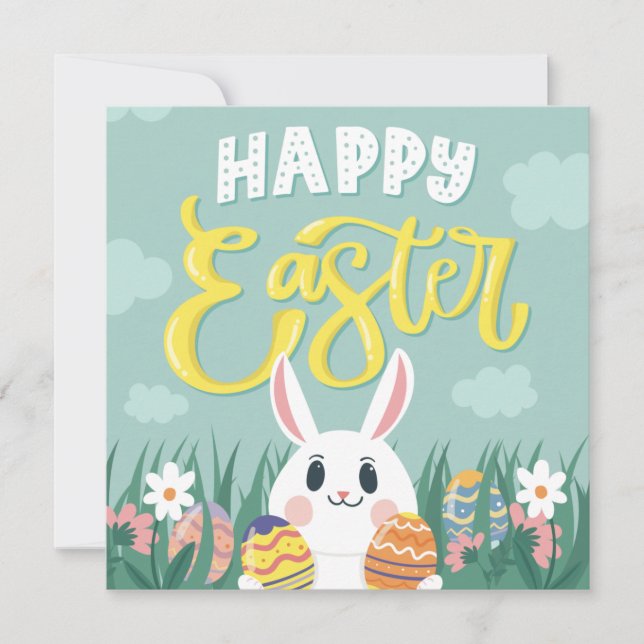Cartes Pour Fêtes Annuelles Pâques mignonnes (Devant)
