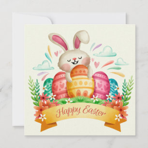 Cartes Pour Fêtes Annuelles Pâques mignonnes