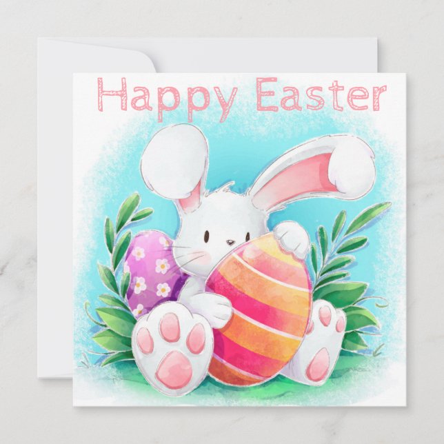Cartes Pour Fêtes Annuelles Pâques mignonnes (Devant)