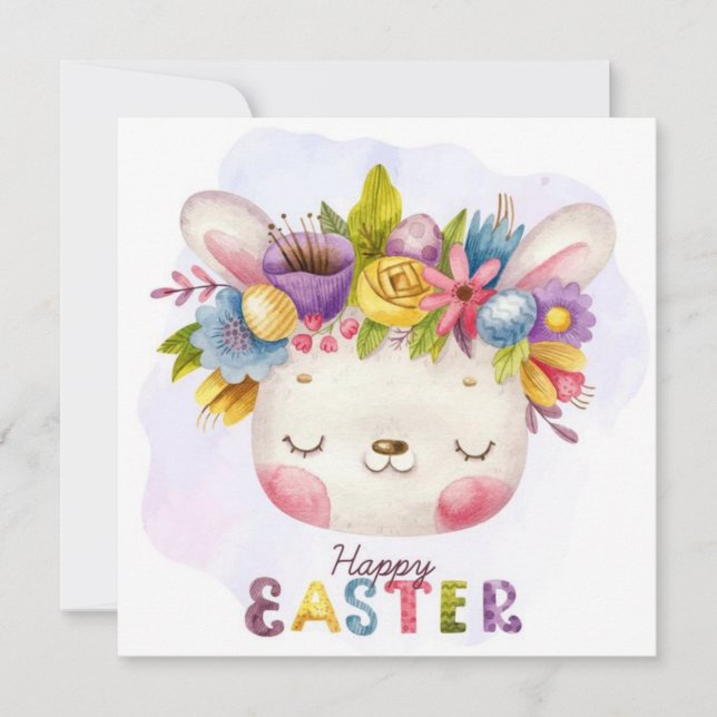 Cartes Pour Fêtes Annuelles Pâques mignonnes (Devant)