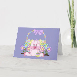 Cartes Pour Fêtes Annuelles Pâques porcine