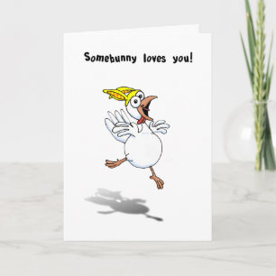 Cartes Pour Fêtes Annuelles Pâques Poulets lapins !
