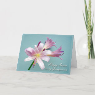 Cartes Pour Fêtes Annuelles Pâques pour grands-parents, Résurrection Lily