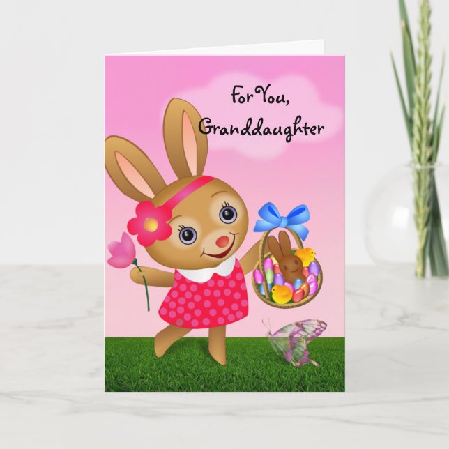 Cartes Pour Fêtes Annuelles Pâques - pour la petite-fille (Devant)