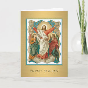Cartes Pour Fêtes Annuelles Pâques Prière Christ ressuscité