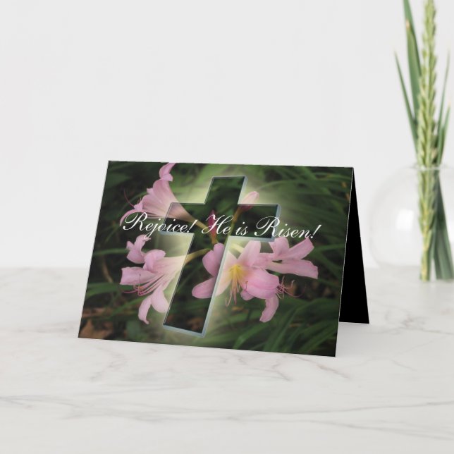 Cartes Pour Fêtes Annuelles Pâques religieuses (Devant)
