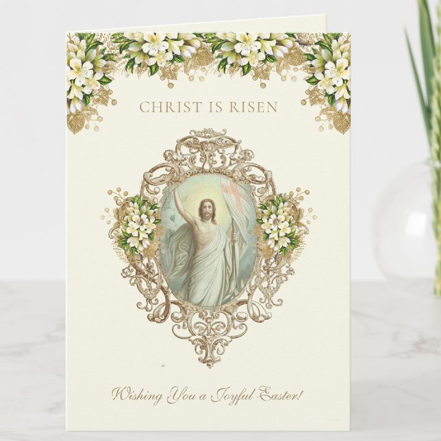 Cartes Pour Fêtes Annuelles Pâques Résurrection religieuse Jésus chrétien (Créateur téléchargé)