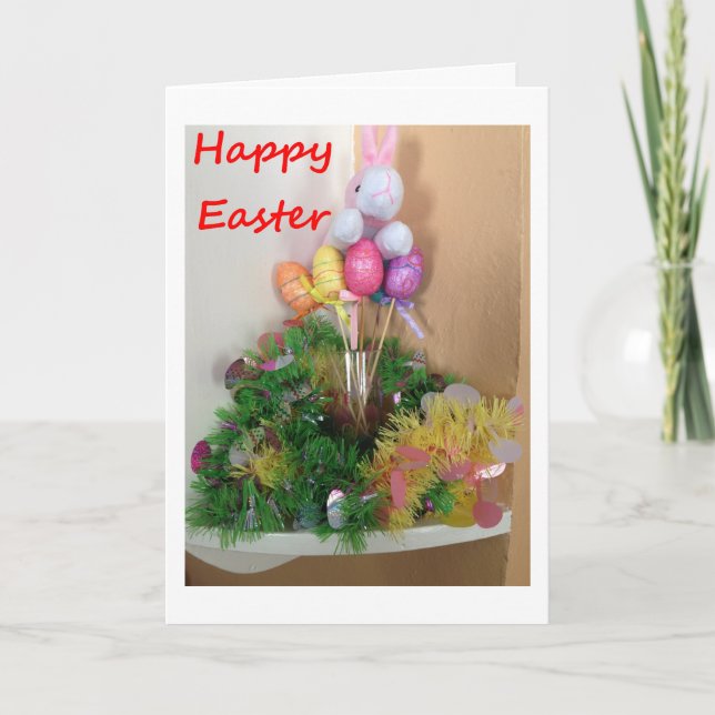CARTES POUR FÊTES ANNUELLES PÂQUES TWIN HAPPY ET PRINTEMPS FANTASTIQUE (Devant)