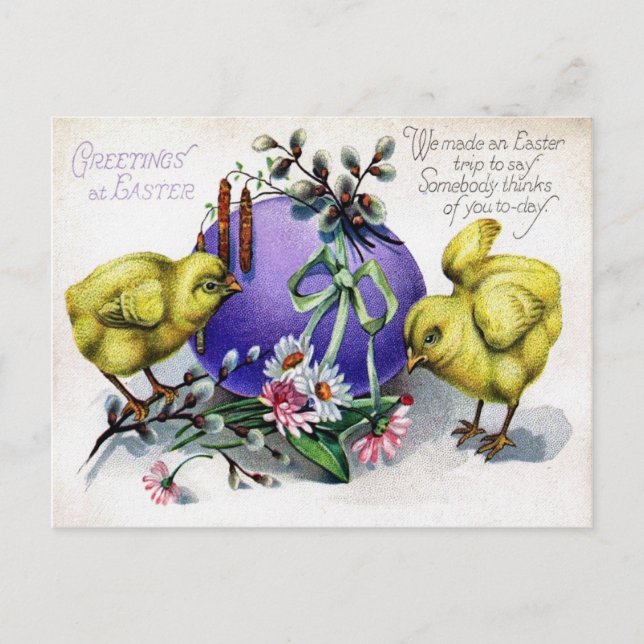 Cartes Pour Fêtes Annuelles Pâques victoriennes (Devant)