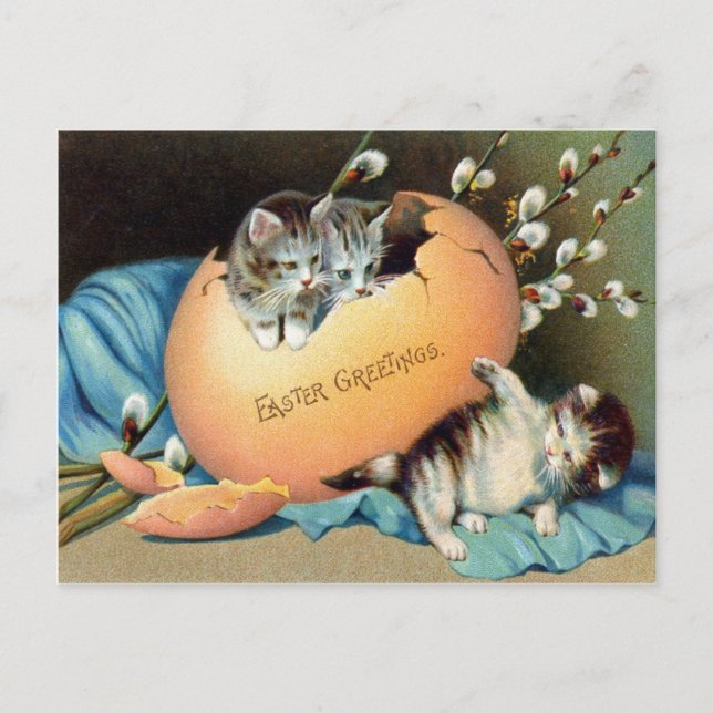 Cartes Pour Fêtes Annuelles Pâques vintage (Devant)
