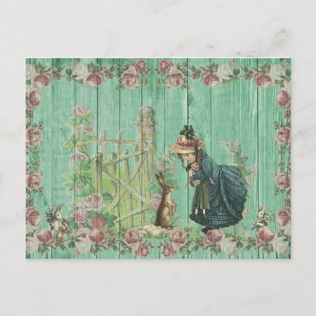 Cartes Pour Fêtes Annuelles Pâques vintage (Devant)