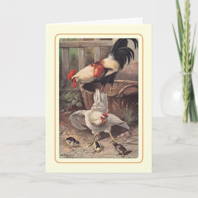 Cartes Pour Fêtes Annuelles Pâques vintage (Devant)