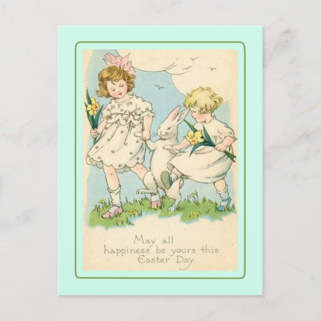 Cartes Pour Fêtes Annuelles Pâques vintage (Devant)