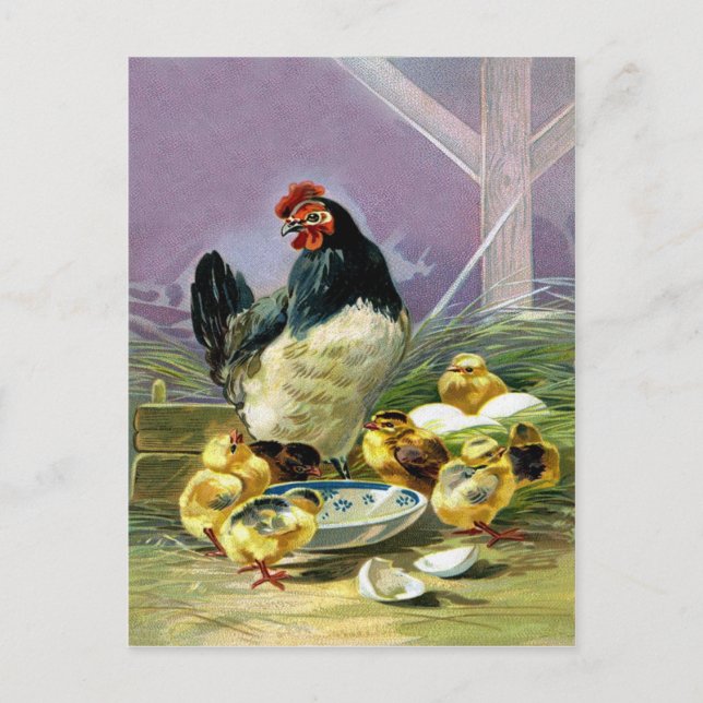 Cartes Pour Fêtes Annuelles Pâques vintage (Devant)