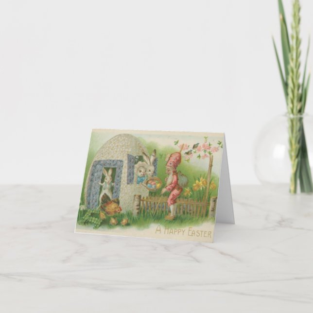 Cartes Pour Fêtes Annuelles Pâques vintage (Devant)