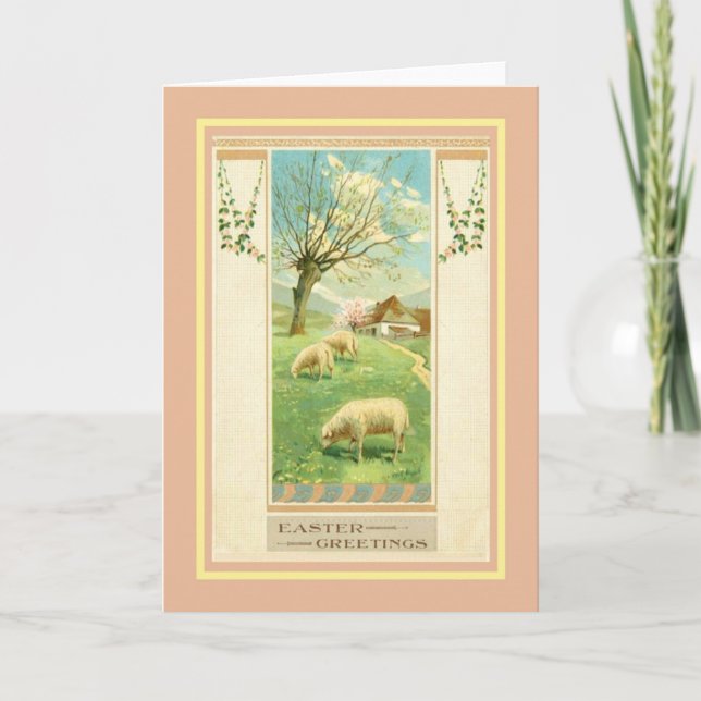 Cartes Pour Fêtes Annuelles Pâques vintage (Devant)