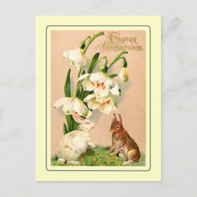 Cartes Pour Fêtes Annuelles Pâques vintage (Devant)