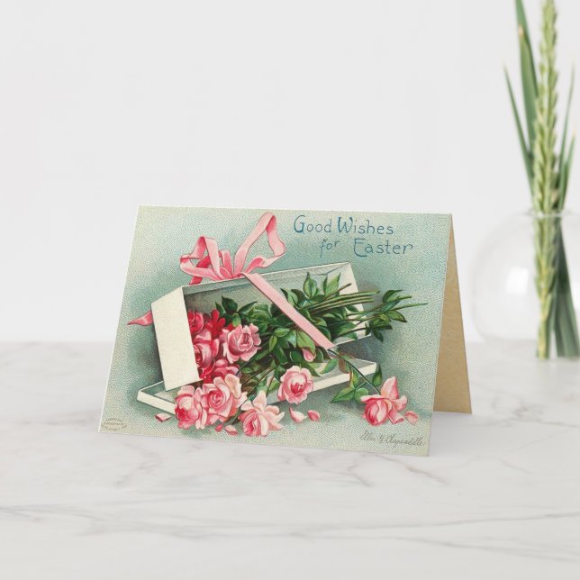 Cartes Pour Fêtes Annuelles Pâques vintage (Devant)