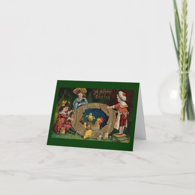 Cartes Pour Fêtes Annuelles Pâques Vintages (Devant)