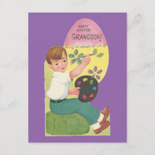 Cartes Pour Fêtes Annuelles Pâques vintages pour Grandson