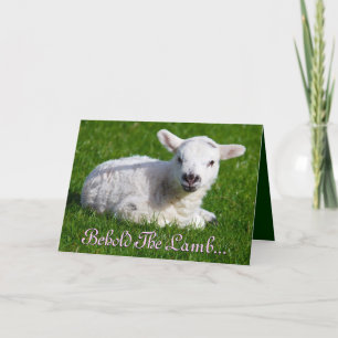 Cartes Pour Fêtes Annuelles Pâques Voici l'Agneau I