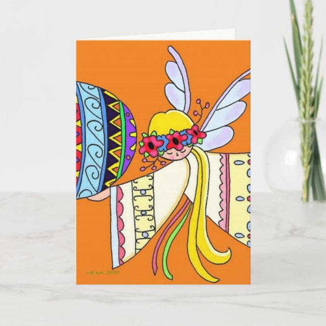 Cartes Pour Fêtes Annuelles Par les ailes d'un ange l'art populaire ukrainien (Devant)