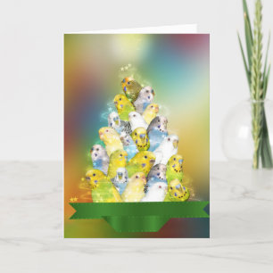 Cartes Pour Fêtes Annuelles Parakeet Christmas tree