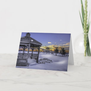 Cartes Pour Fêtes Annuelles Parc Gazebo en hiver
