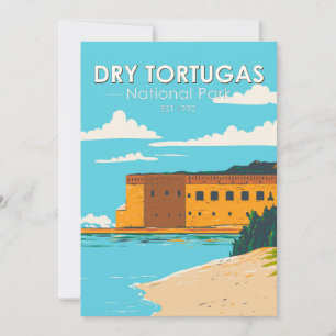 Cartes Pour Fêtes Annuelles Parc national de Dry Tortugas Floride Fort Vintage