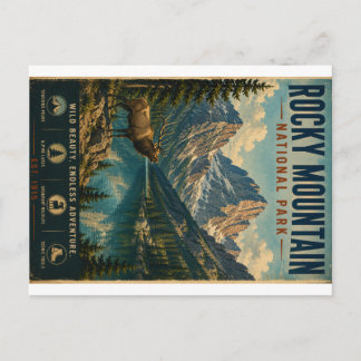 Cartes Pour Fêtes Annuelles Parc national de Rocky Mountain Paysage Scénique V