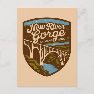 Cartes Pour Fêtes Annuelles Parc national de vintage New River Gorge