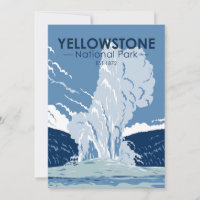 Parc national de Yellowstone Vieux fidèles Vintage