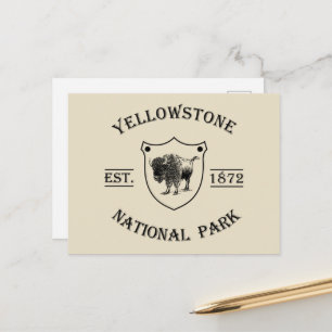 Cartes Pour Fêtes Annuelles Parc national de Yellowstone vintage