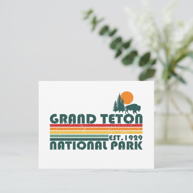 Cartes Pour Fêtes Annuelles Parc national des montagnes du Grand Teton (Debout devant)